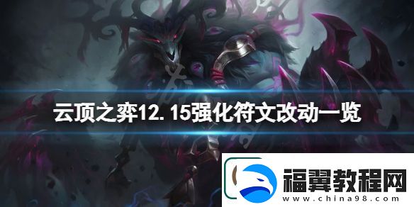 云顶之弈12.15强化符文有什么变化.15强化符文改动一览