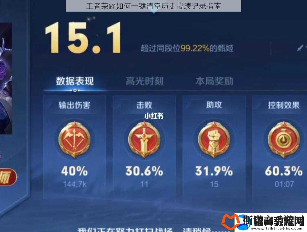 王者荣耀如何一键清空历史战绩记录指南