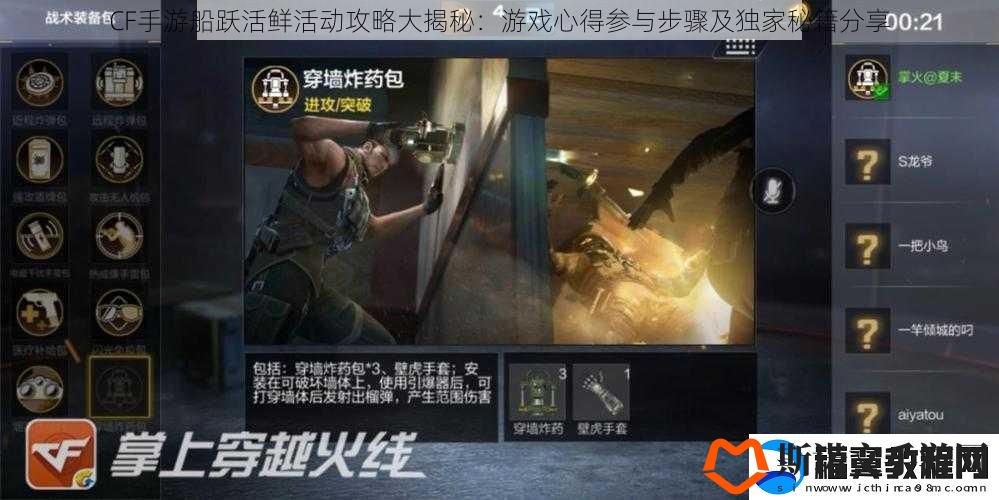 CF手游船跃活鲜活动攻略大揭秘：游戏心得参与步骤及独家秘籍分享