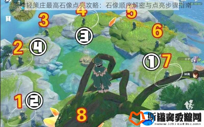 原神轻策庄最高石像点亮攻略：石像顺序解密与点亮步骤指南
