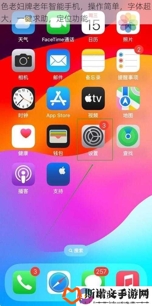 色老妇牌老年智能手机-操作简单-字体超大-一键求助-定位功能