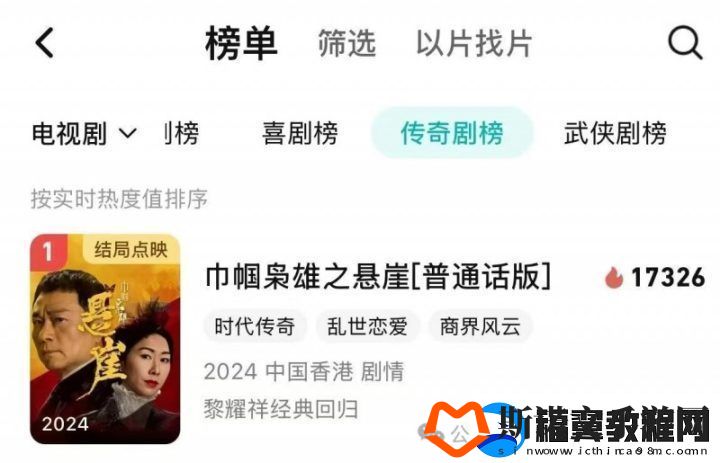 巾帼枭雄之悬崖京沪看片TVB台庆剧热度再升