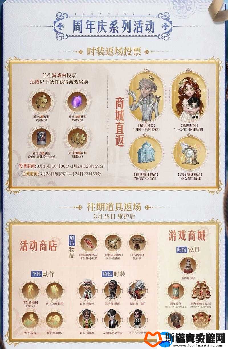 第人格周年返场投票活动
